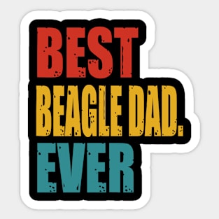 Vintage Best Beagle Dad Ever T-shirt Sticker